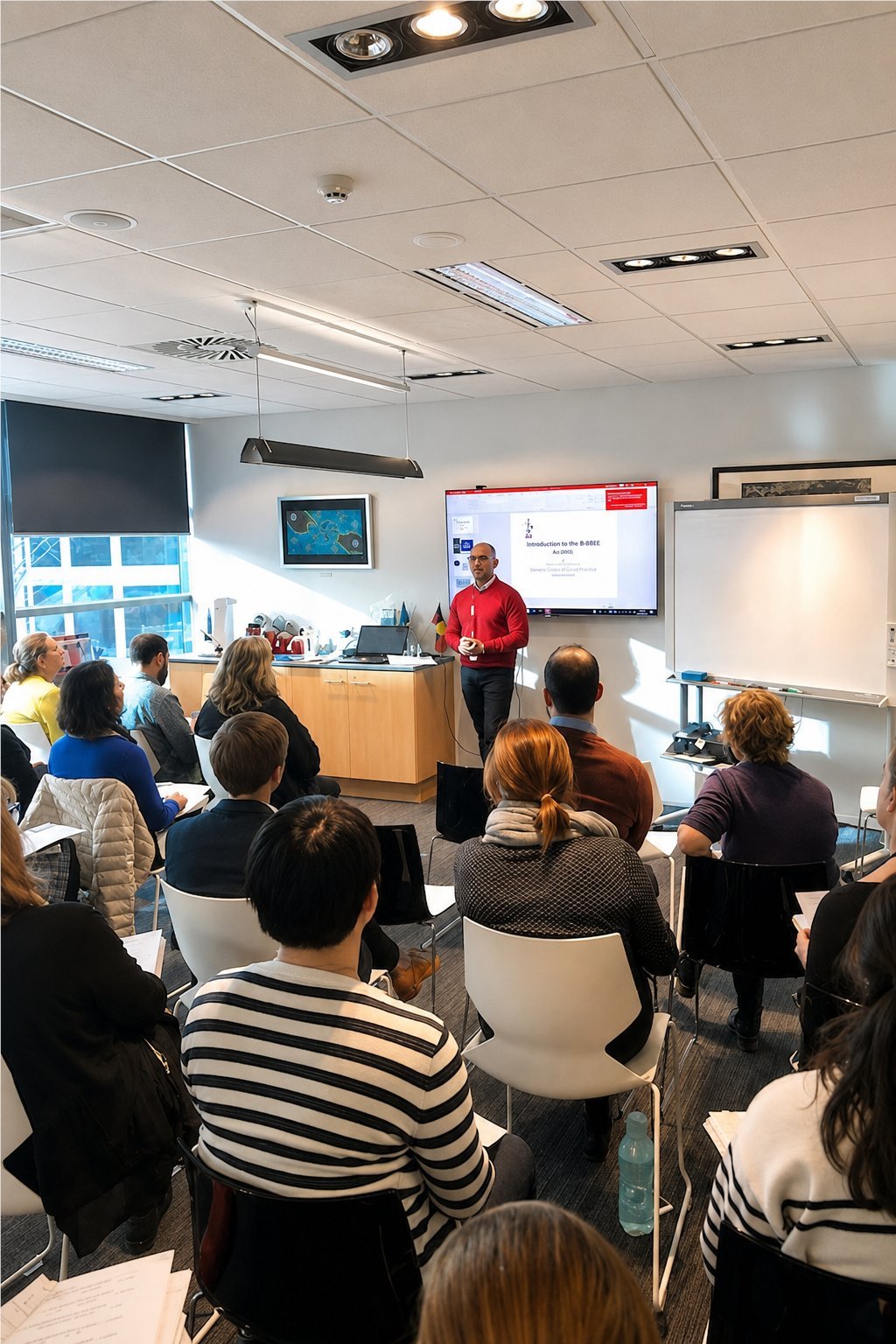 Mohanned Qassar leading a classroom training session